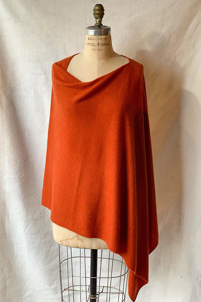 Burnt Orange Poncho by Dolma