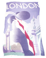 Load image into Gallery viewer, Blue Pacific Vintage Locale London Persian Violet Scarf
