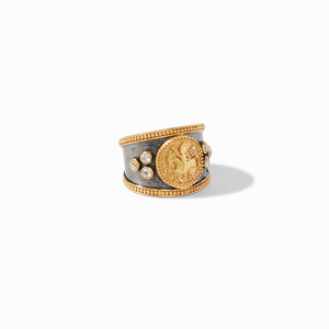 Coin Crest Ring Mixed Metal by Julie Vos