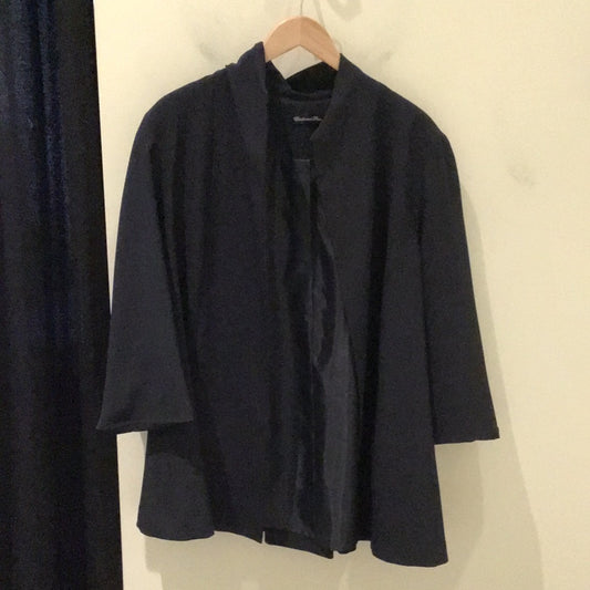 Back Pleat Jacket in Navy by Estelle and Finn