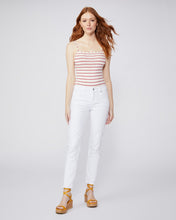 Load image into Gallery viewer, Amber Mid Rise Straight Ankle Crisp White Broken Hem by Paige Denim
