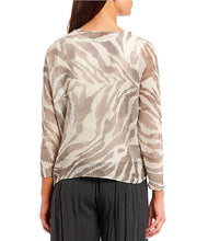 Load image into Gallery viewer, Printed Boadneck Drop Shoulder Taupe Combo by M Made In Italy
