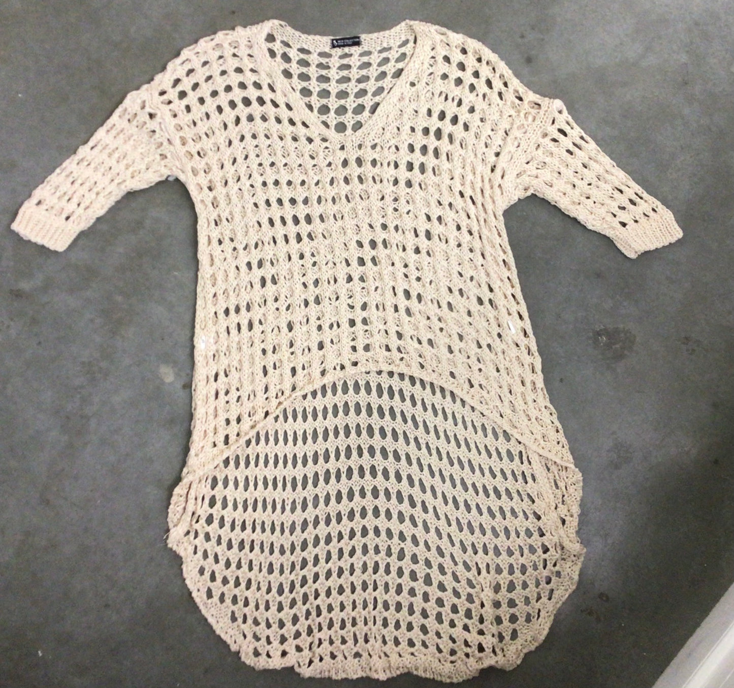 High Low Open Knit Sweater by Made in Italy