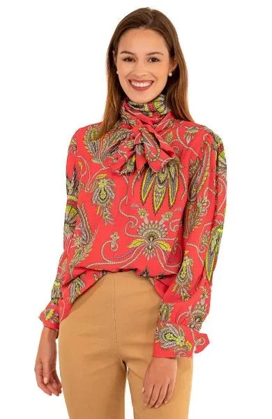 Billow Tie Blouse Plume by Gretchen Scott