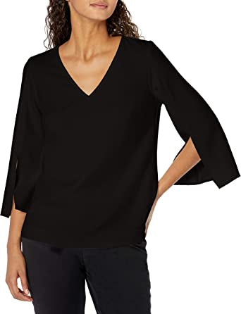 Frey 2 Top in Black by Trina Turk