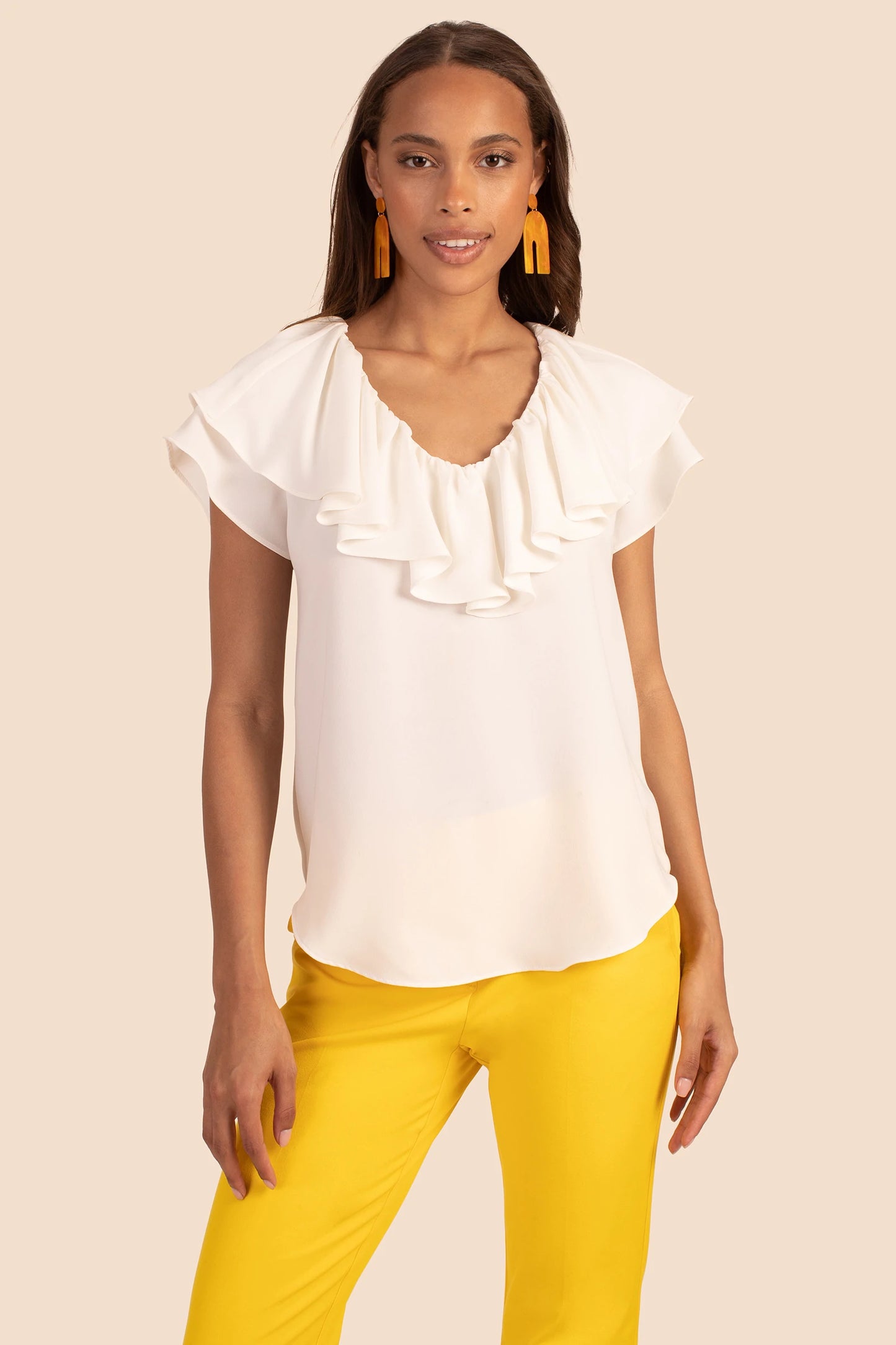 Jena Top in Whitewash by Trina Turk