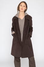 Load image into Gallery viewer, Notch Collar Coat in Cafe Brown by Kinross Cashmere

