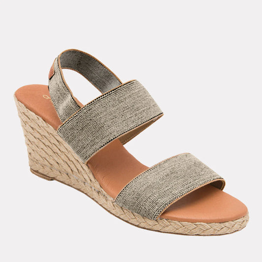 ALLISON ESPADRILLE WEDGE in Beige Linen byAndre Assous