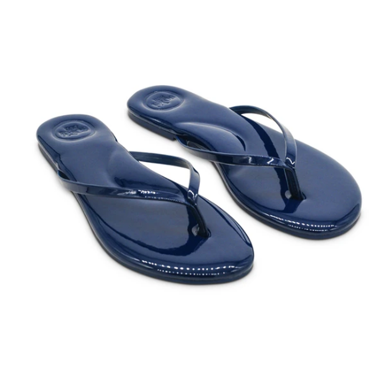 Indie Navy Patent Sandal by Soléi Sea