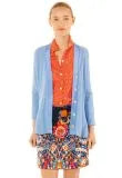 Grosgrain Heaven Cardigan in Periwinkle by Gretchen Scott