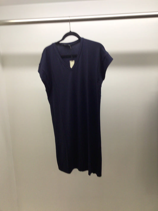 V Neck Dress in Navy by Estelle and Finn