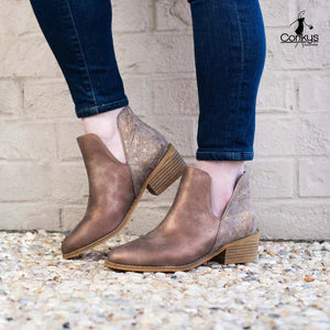 Wayland Bootie in Bronze Stars by Corky’s