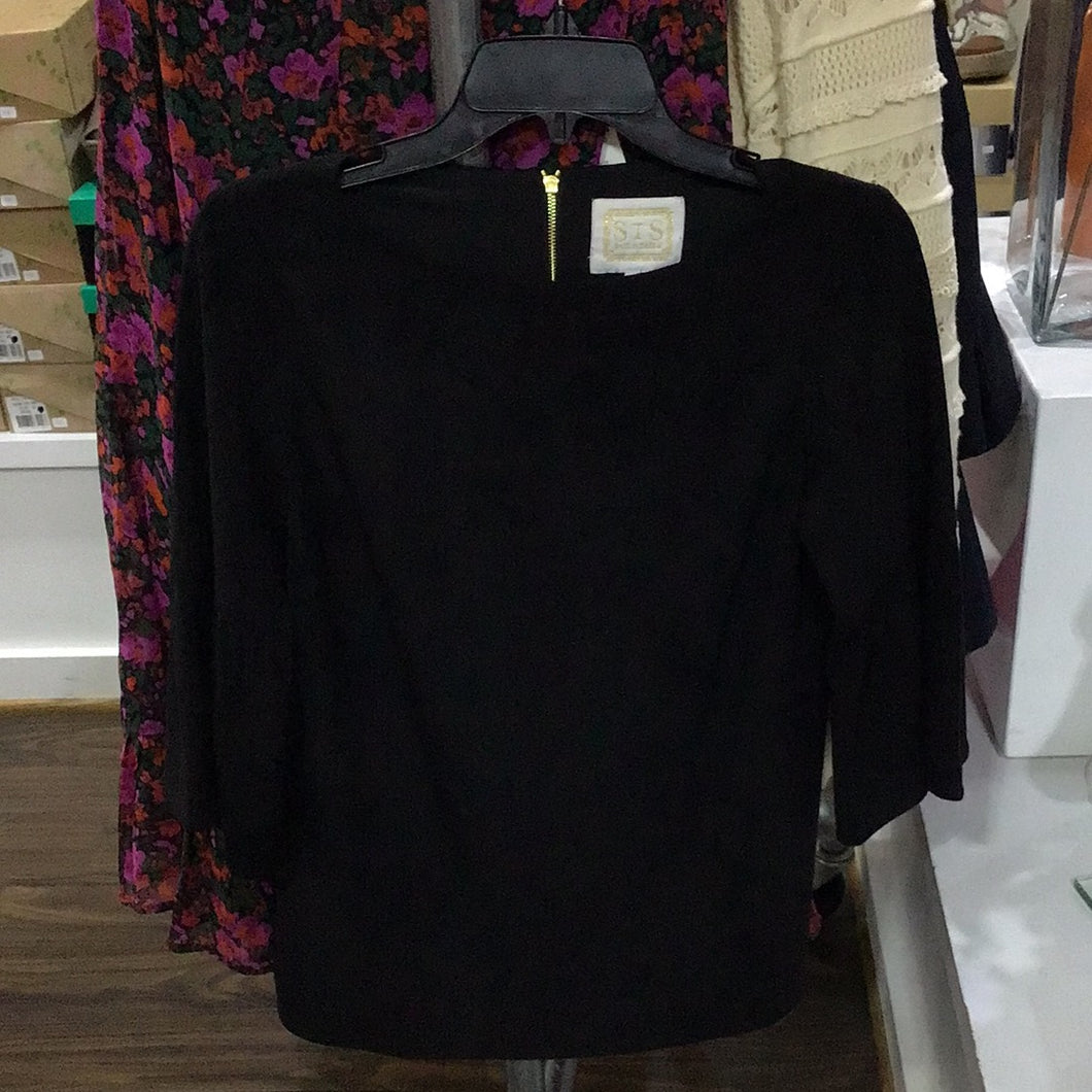 Black Velvet Ruffle Top by Sail to Sable