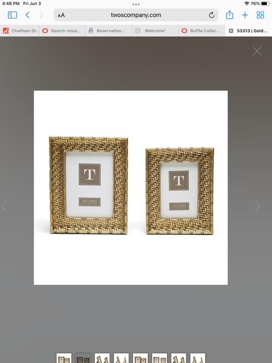 Gold Frame 5x7 by Twos Company