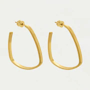 Small Square Hoops Gold by DeanDavidson