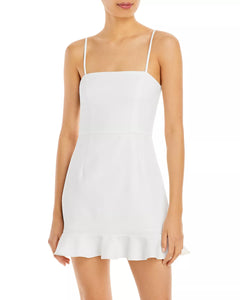 Whisper Frill Hem Dress in Summer White by French Connection