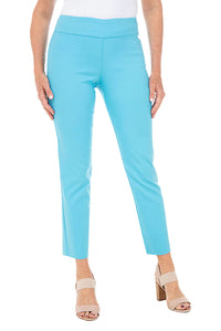 Pull On Pique Pant in Aqua by Krazy Larry Style P-807