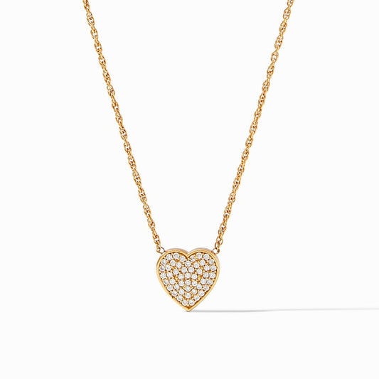 Heart Pave Necklace Cubic Zirconia by Julie Vos