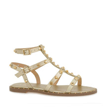 Load image into Gallery viewer, Stud Sandals in Gold by Exé
