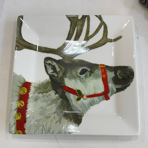 Yuletide Reindeer Ceramic Plate