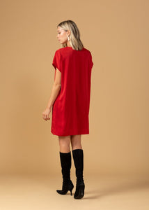 Vera Caftan Dress in Flame by Abbey Glass