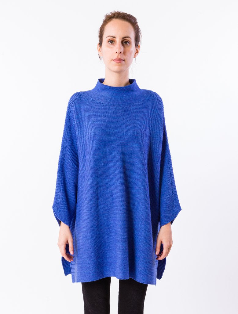 Boho Mock Neck Tunic in Persian Blue by Kerisma