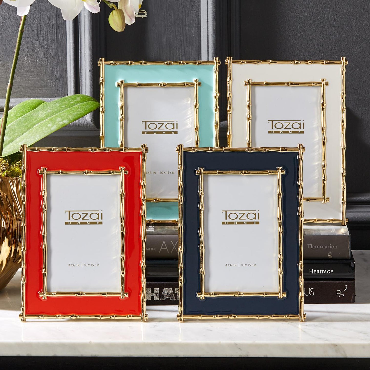 Brynn Gold Bamboo Border 4x6 Frame