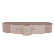 Wide Square Buckle Stretch Waist Belt