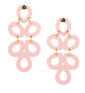 Ginger Acrylic Earring in Light Pink by Lisi Lerch