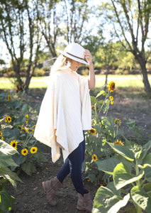 Perry Poncho in Cream by Burgess