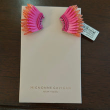 Load image into Gallery viewer, Mini Raffia Earrings in Raffia Orange/Pink by Mignonne Gavigan
