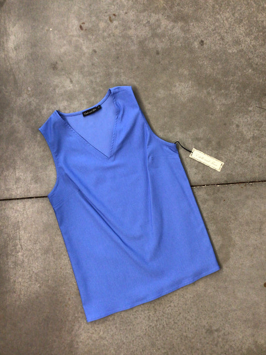 V Neck Tank in Ocean Blue by Estelle and Finn