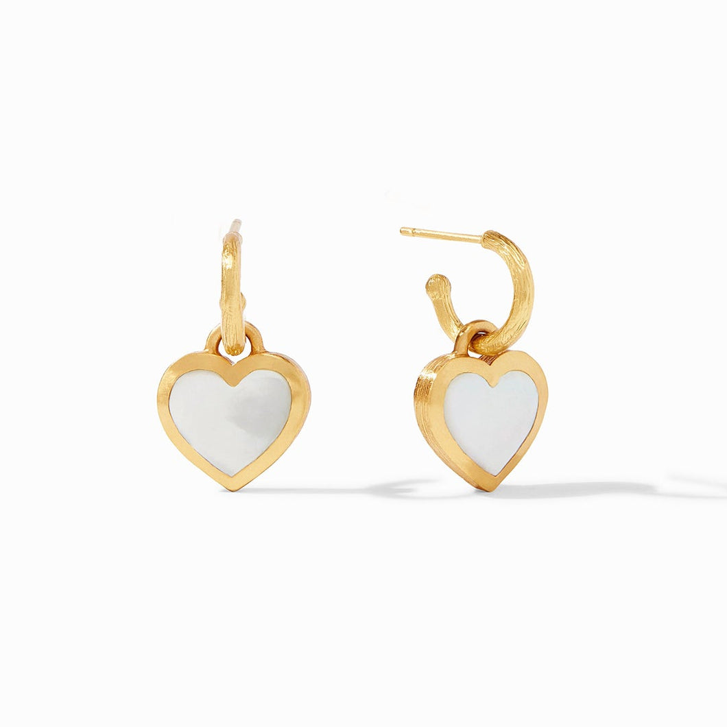 Heart Hoop and Charm Earring by Julie Vos