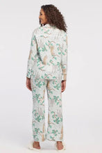 Load image into Gallery viewer, Challis Pajama Pants with Matching Button-Front Top in Ice Blue by Tribal

