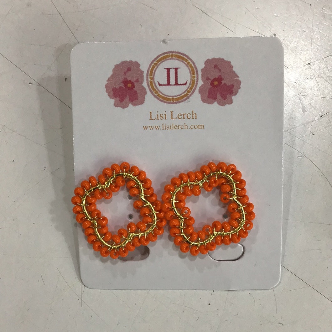 Bryn Stud Beaded Orange Earring by LisiLerch