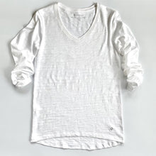 Load image into Gallery viewer, Long Sleeve CYA V-Neck in White Slub by Erin Gray
