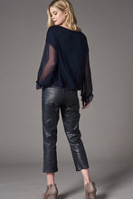 Load image into Gallery viewer, Coated Denim Boyfriend Cropped Jean by Lola and Sophie
