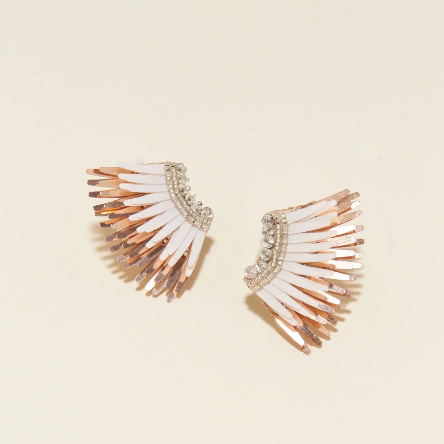 Mini Madeline Earrings Ivory/Rose Gold by Mignonne Gavigan