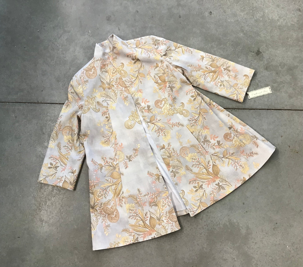 Swing Coat in Gold Floral 6703 by Estelle and Finn